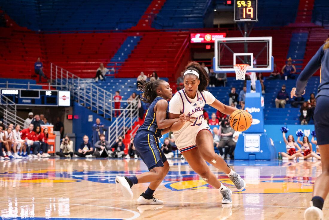 Nichols leads Kansas to 74-64 win over Kansas City in shaky season opener